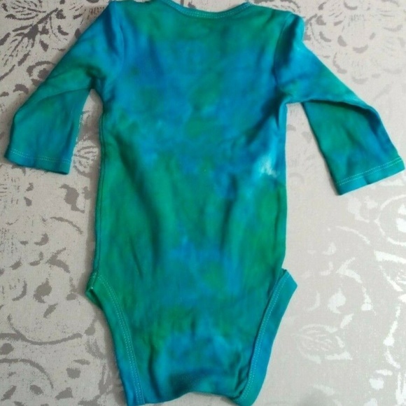 Handmade Tie Dye Batik Romper Infant One Piece 3-6 - Picture 2 of 3